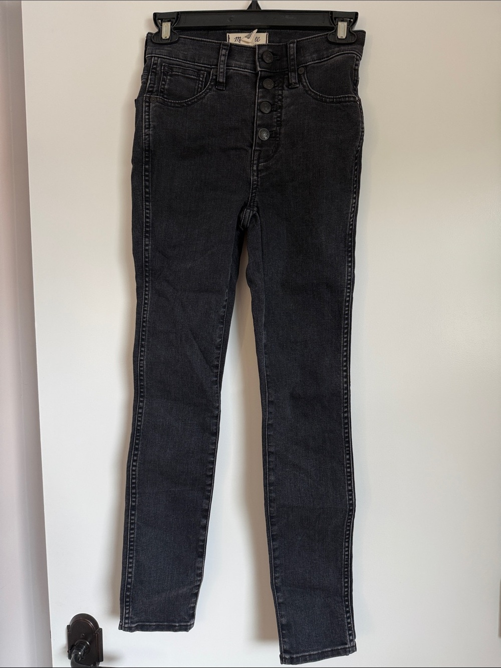 Madewell High-Rise 10” Faded Black Button-Fly Women’s Skinny Jeans